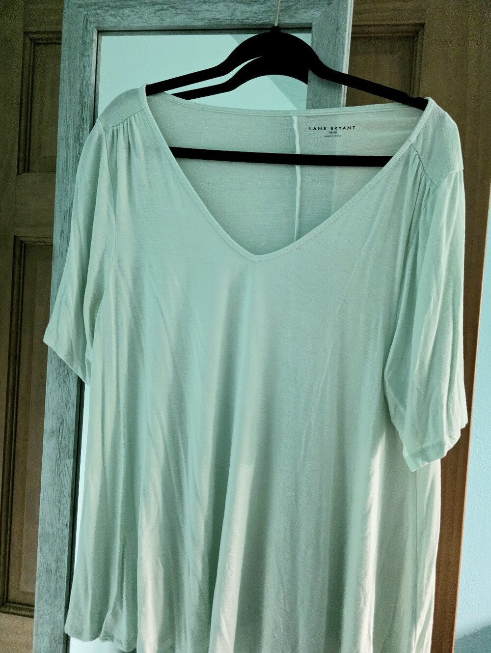 Lane Bryant Light Mint V-Neck Tunic Top
